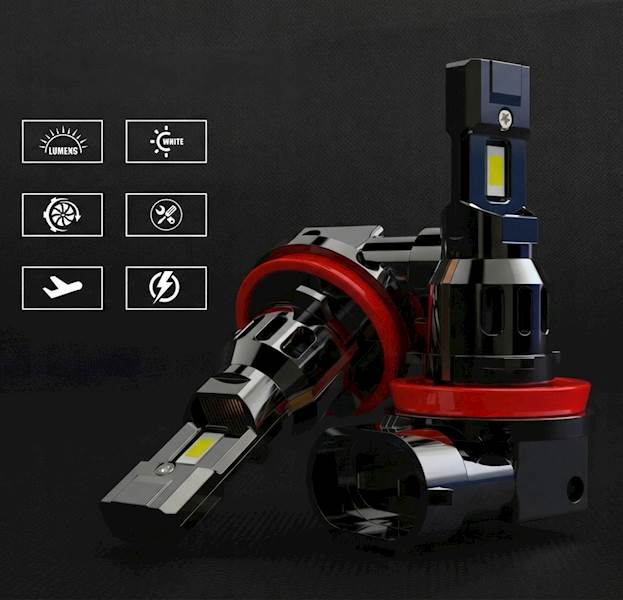 Mocne Zarowki LED H11 H8 H9 Z2S Nightlife 100W CANBUS 1-1 Sparky