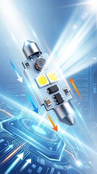 Żarówka LED C5W 36mm 12V Sparky Ceramiczna CANBUS tablica wnętrze