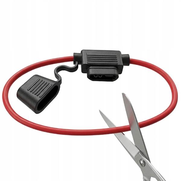 Gniazdo bezpiecznika samochodowego na przewód 19 mm Standard 10 AWG max 40A