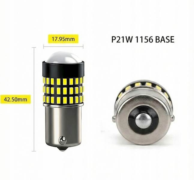 Żarówka LED P21W BA15S 12V 24V SUN W05 Cofania Dzienna CANBUS 1szt,