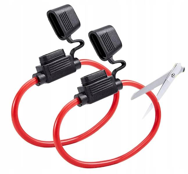 Gniazdo bezpiecznika samochodowego na przewód 19mm Standard 12AWG