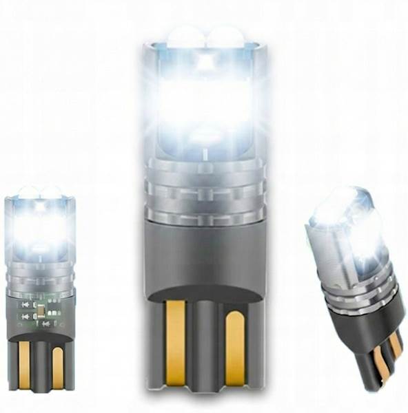 Mocna żarówka LED W5W T10 CANBUS 12V 6000K CARZE2 Postojowe wnętrze tablica 1 szt.