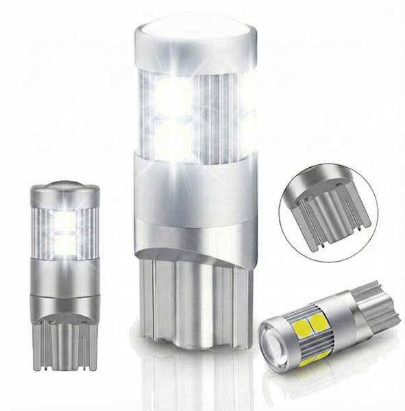 Mocna żarówka LED W5W T10 CANBUS 12V 18V CARZE3 Soczewka Postojowe 1 szt.