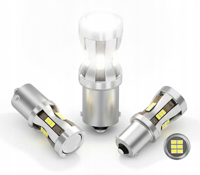 Żarowka LED P21W BA15S 12V 24V Cybersun W12 Cofania Wsteczny CANBUS 1 szt.