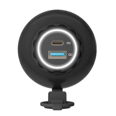 Sparky Ladowarka Szybka PD QC 3.0, Montaz Okragly, Biały