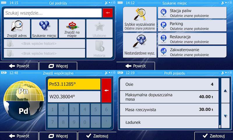 Nawigacja GPS Diniwd N7 TIR BUS iGO Primo. Aktualizacje Map