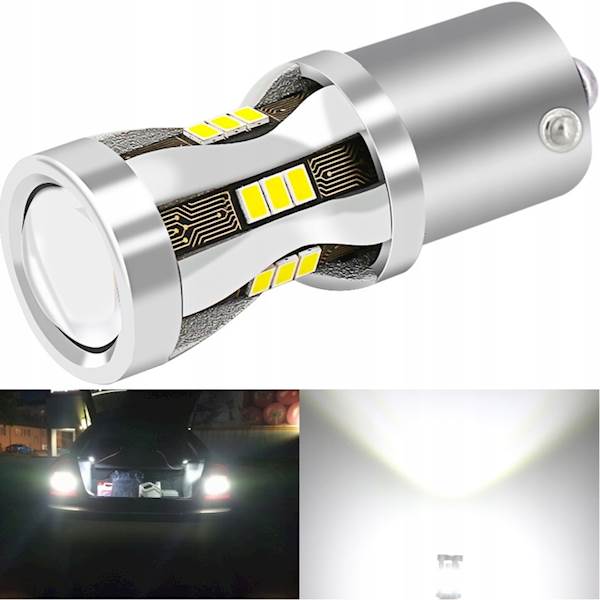 Żarowka LED P21W BA15S 12V 24V Cybersun W12 Cofania Wsteczny CANBUS 1 szt.