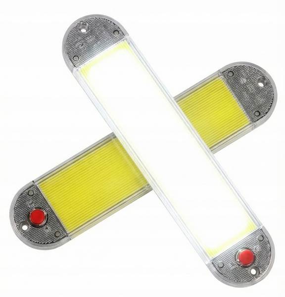 2x LAMPKA Oświetlenie Kabiny LED 12V 24V BUS TIR WŁĄCZNIK MOCNA KAMPER 108