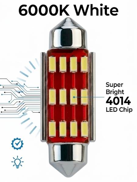 Żarowka LED C5W 39mm 12V Sparky CANBUS tablica wnetrze