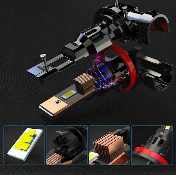 Mocne Zarowki LED H11 H8 H9 Z2S Nightlife 100W CANBUS 1-1 Sparky