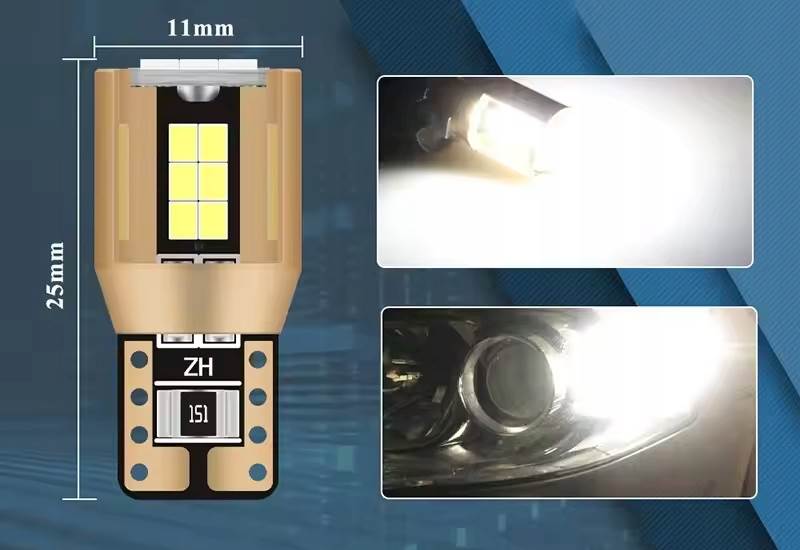 Mocna zarowka LED W5W T10 CANBUS 12V CARZE4 CU ALU Postojowe wnetrze tablica 1 szt.
