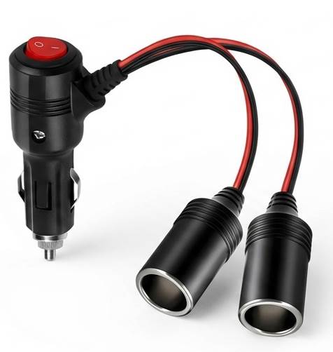 Rozdzielacz gniazda zapalniczki 12V 24V 14AWG 40cm ON OFF Sparky Powercore 480W