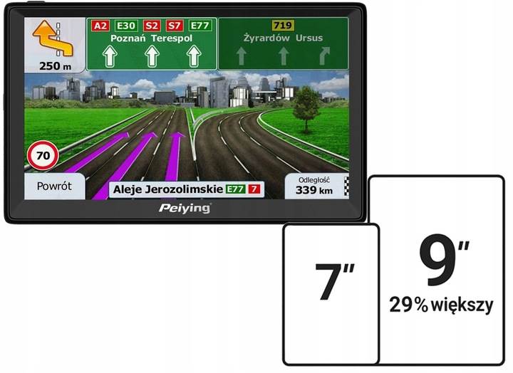 Nawigacja GPS TIR BUS IGO Primo, Aktualizacje, GPS9000 9"