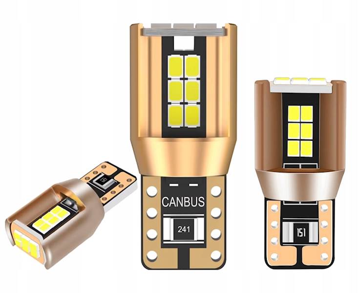 Mocna zarowka LED W5W T10 CANBUS 12V CARZE4 CU ALU Postojowe wnetrze tablica 1 szt.