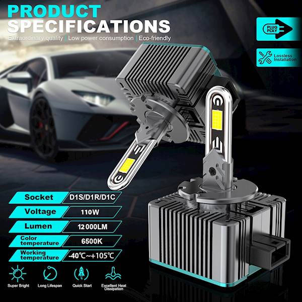 Z2S D1S LED Zestaw 2 szt. Retrofit 110W