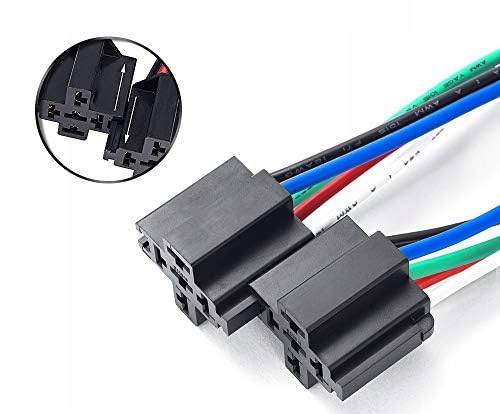 Przekaźnik samochodowy 12V 30A z bezpiecznikiem + gniazdo 5PIN 40 cm JD1914