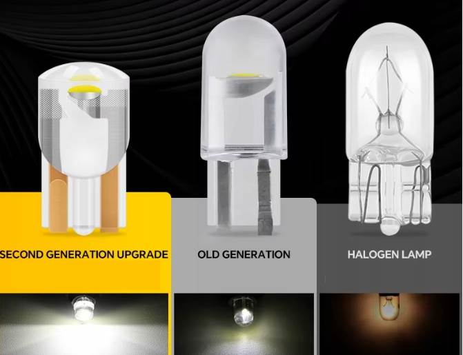 Zarowka LED W5W T10 12V CARZE101 Akryl wnetrze tablica 1 szt.