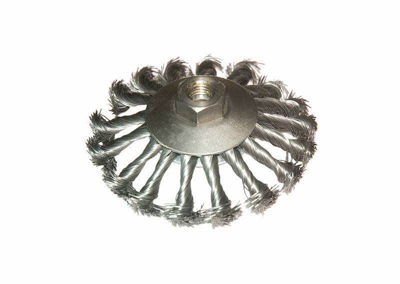 SZCZOTKA STOŻKOWA  125mm  "IRON" SPLOT Z GWINTEM