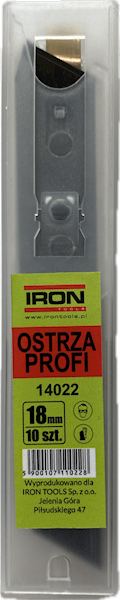 OSTRZA ŁAMANE CZARNE PROFI 18 mm 