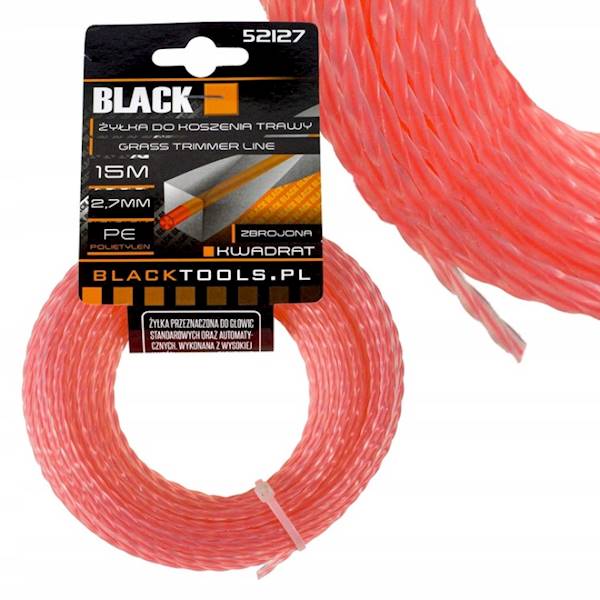 ŻYŁKA DO PODK.ZBROJONA   2,7mm*15m BLACK