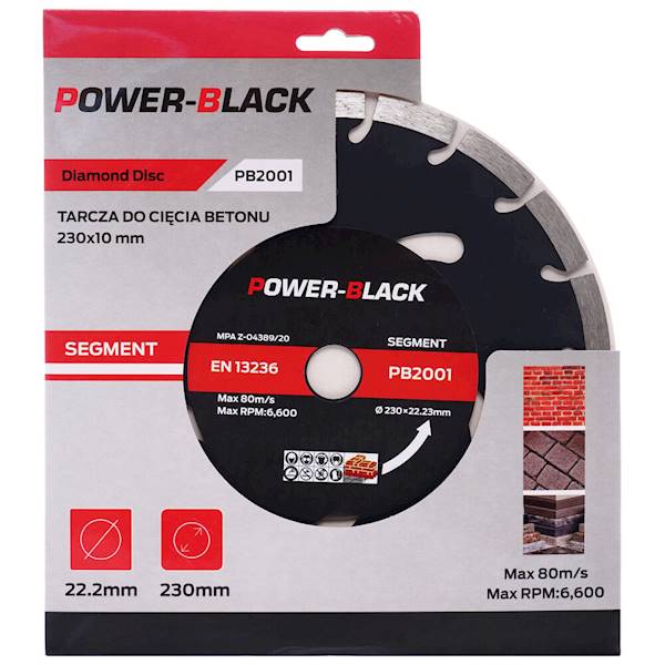 TARCZA DIAMENTOWA SEGMENTOWA 230 BLACK