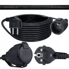 PRZEDŁUŻACZ BUD. CZARNY 20m  3X1,5