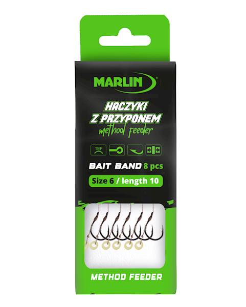 AJZ Haczyki  z przyponem  BAIT BAND   nr 6