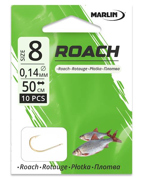AJU Haczyki z przyponem ROACH nr.8
