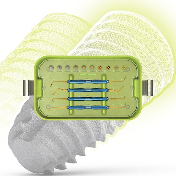 Zestaw 60 implantów Dentium SuperLine z kasetą do podnoszenia dna zatoki DASK