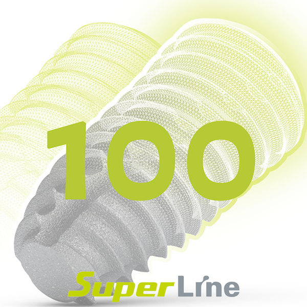 Zestaw 100 implantów Dentium SuperLine