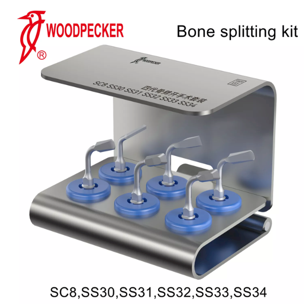 Woodpecker - Zestaw końcówek do piezochirurgii, bone splitting surgery KIT