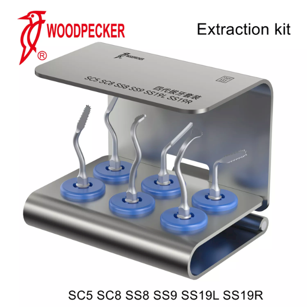 Woodpecker - Zestaw końcówek do piezochirurgii, extraction KIT