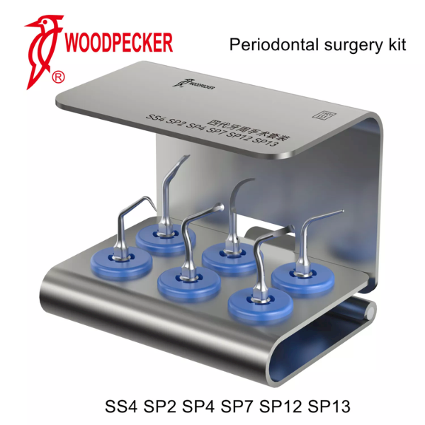 Woodpecker - Zestaw końcówek do piezochirurgii, periodontal surgery KIT