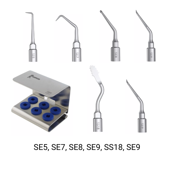 Woodpecker - Zestaw końcówek do piezochirurgii, Endodontic surgery KIT
