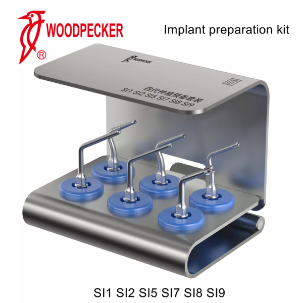Woodpecker - Zestaw końcówek do piezochirurgii, Implant surgery KIT