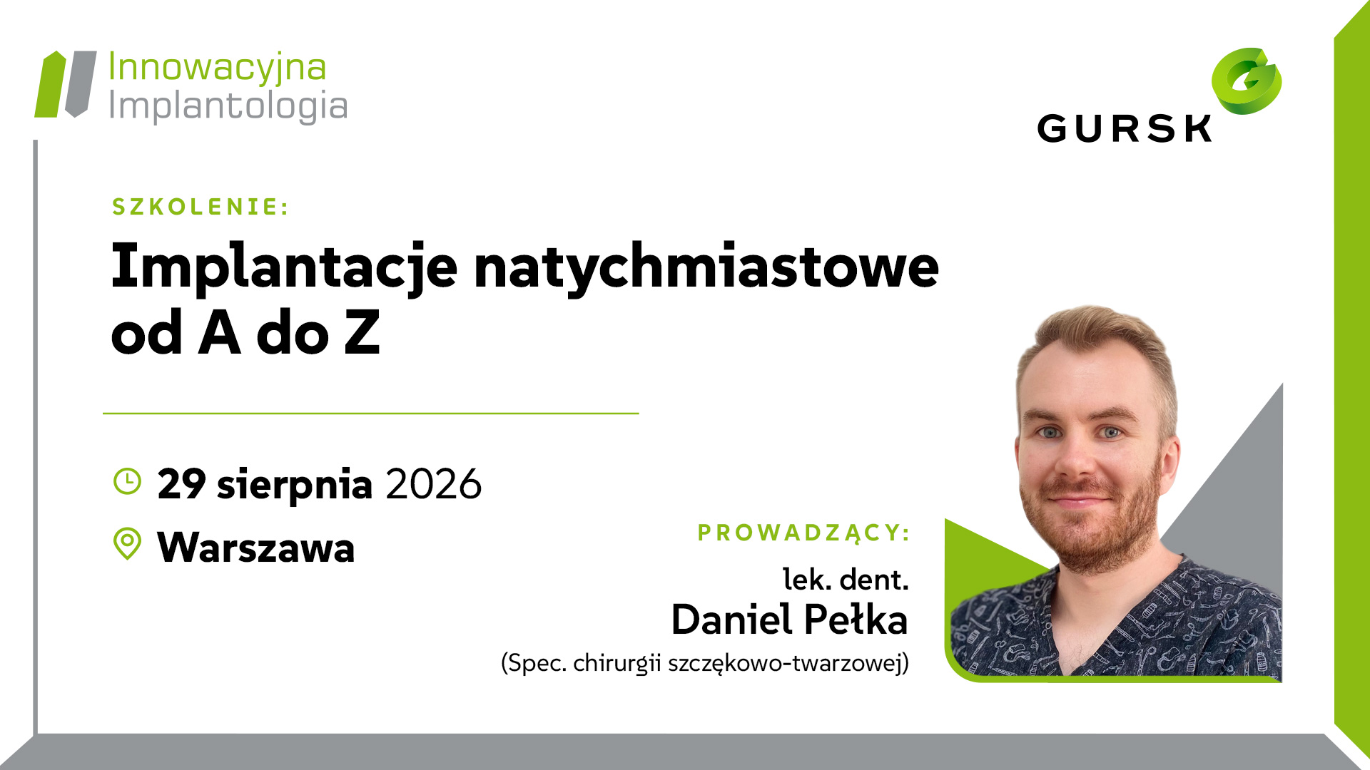 Implantacje natychmiastowe od A do Z. Jak osiągnąć doskonałość estetyczną i funkcjonalną.
