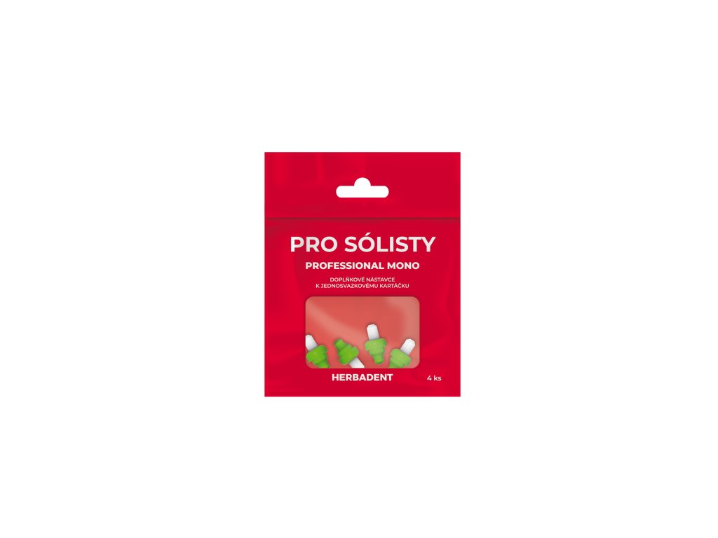 HERBADENT PROFESSIONAL MONO Dodatkowe nakładki do szczoteczki pojedynczej 4 szt.