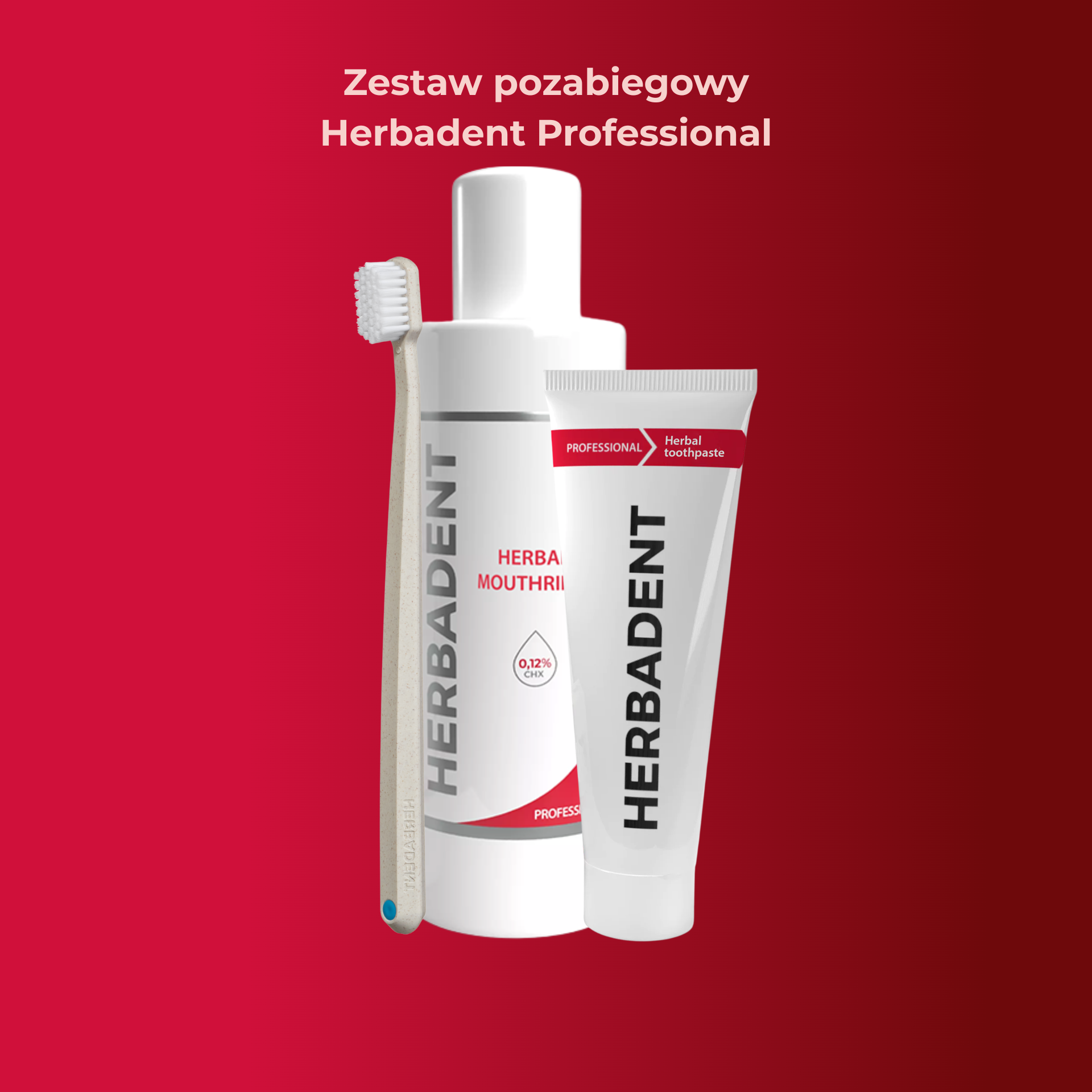 Zestaw Herbadent Professional Płyn+Pasta