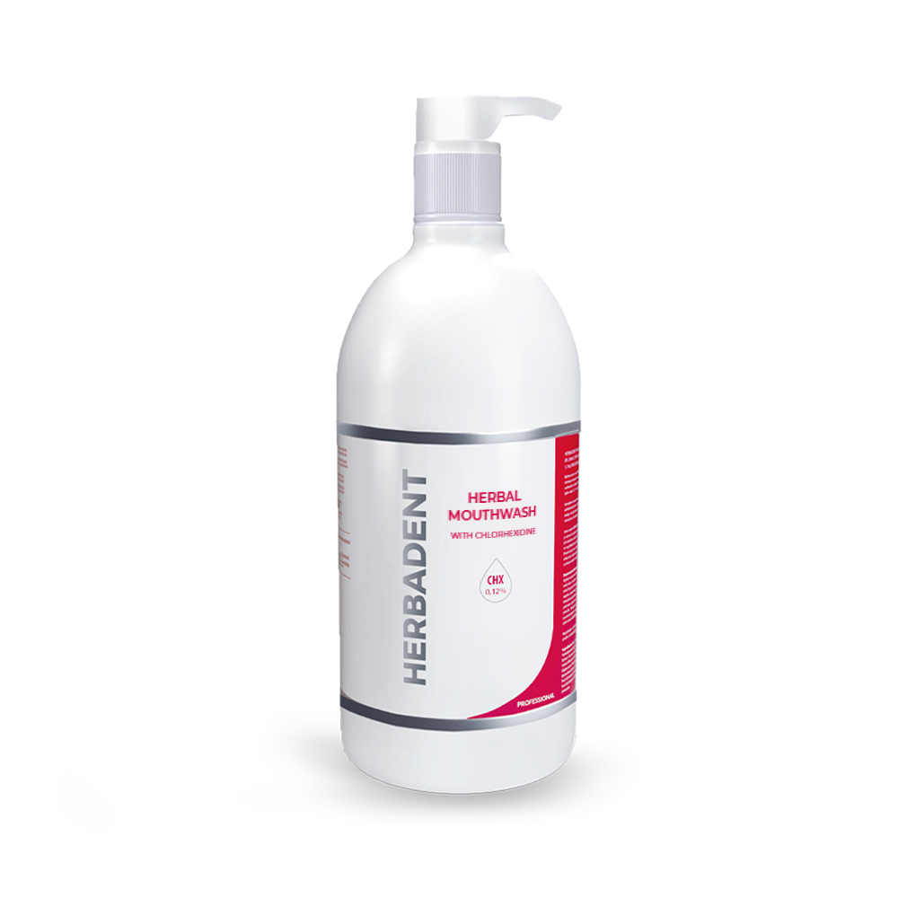 HERBADENT PROFESSIONAL Płyn do płukania jamy ustnej z chlorheksydyną 0,12% 1l