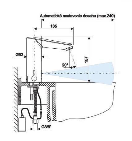 SENZOR Bezdotykowa bateria umywalkowa WBS 2.2 G.1