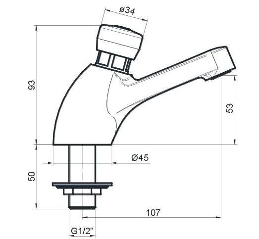 IDRAL Bateria umywalkowa czasowa 08010/E H2O
