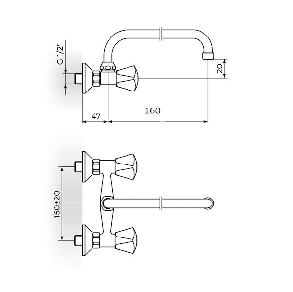Bateria umyw.U-160 KLASIK