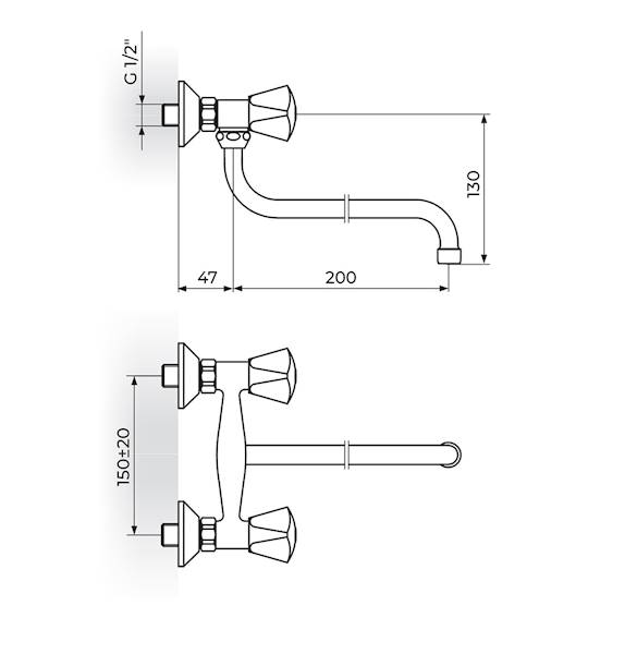 Bateria umyw.-zlew. S-160 KLASIK