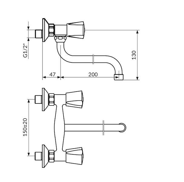 Bateria umyw. S-200 KLASIK KERAMIC