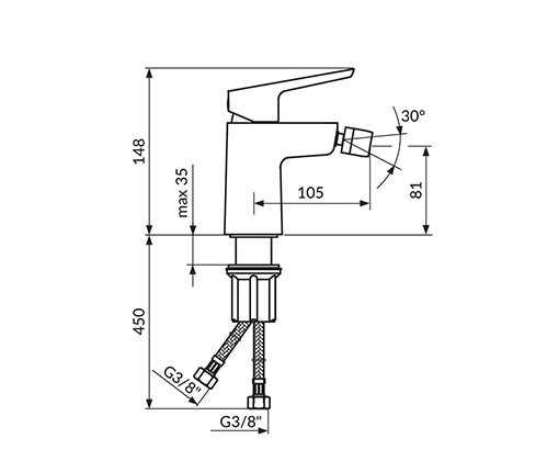Bateria bidet. STOLZ