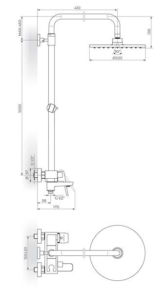 Bateria natr.z natr.stałym i ręcznym D220 BLACK