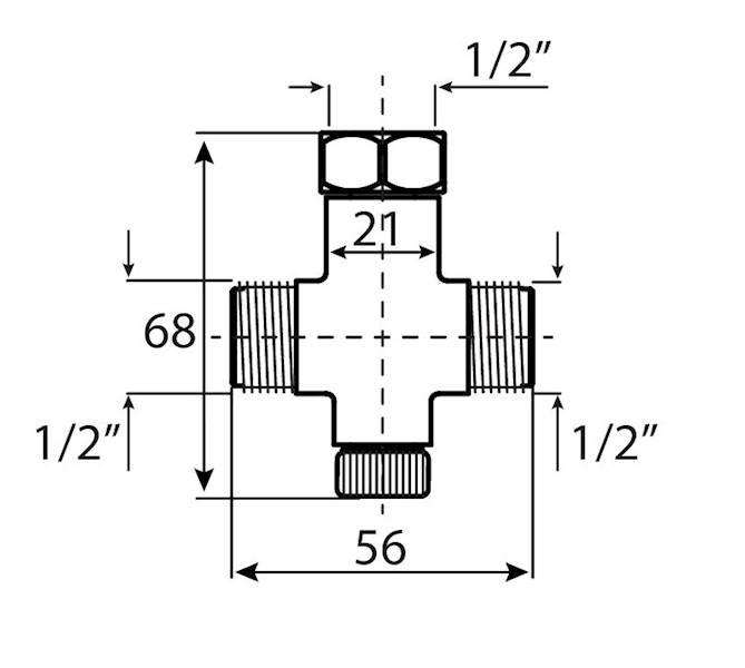 Mieszacz manualny 1/2" VZC6012/CH