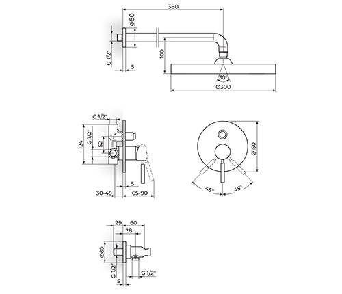 Zestaw natryskowy p/t Gee.O