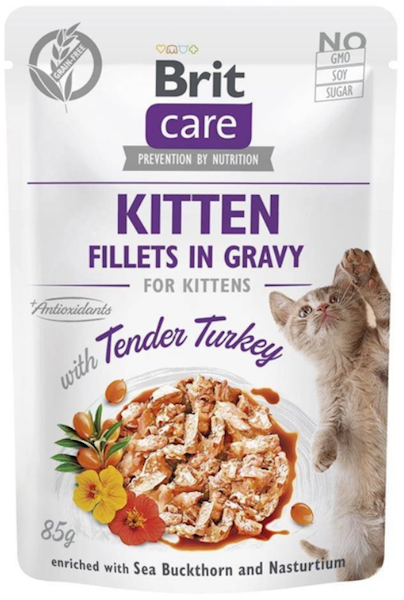 BRIT CARE 85G KOT KITTEN TENDER TURKEY