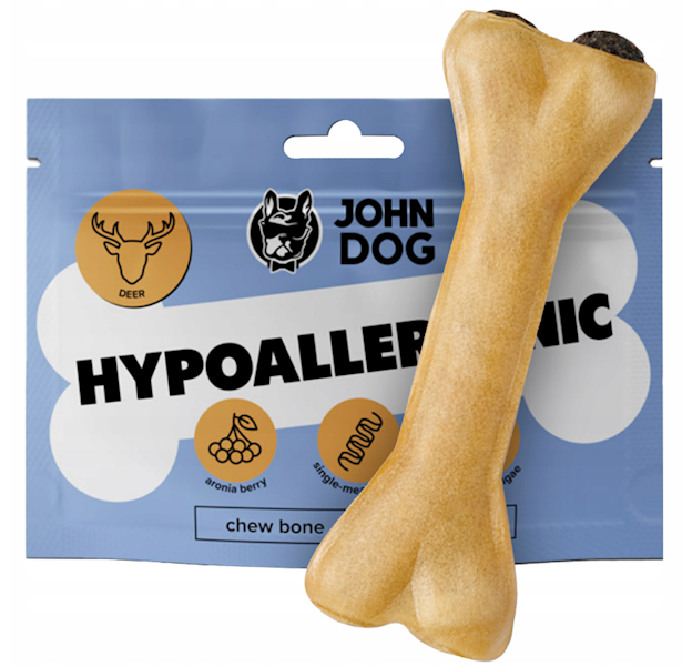 JOHN DOG KOŚĆ HYPOALLERGENIC JELEŃ 12CM